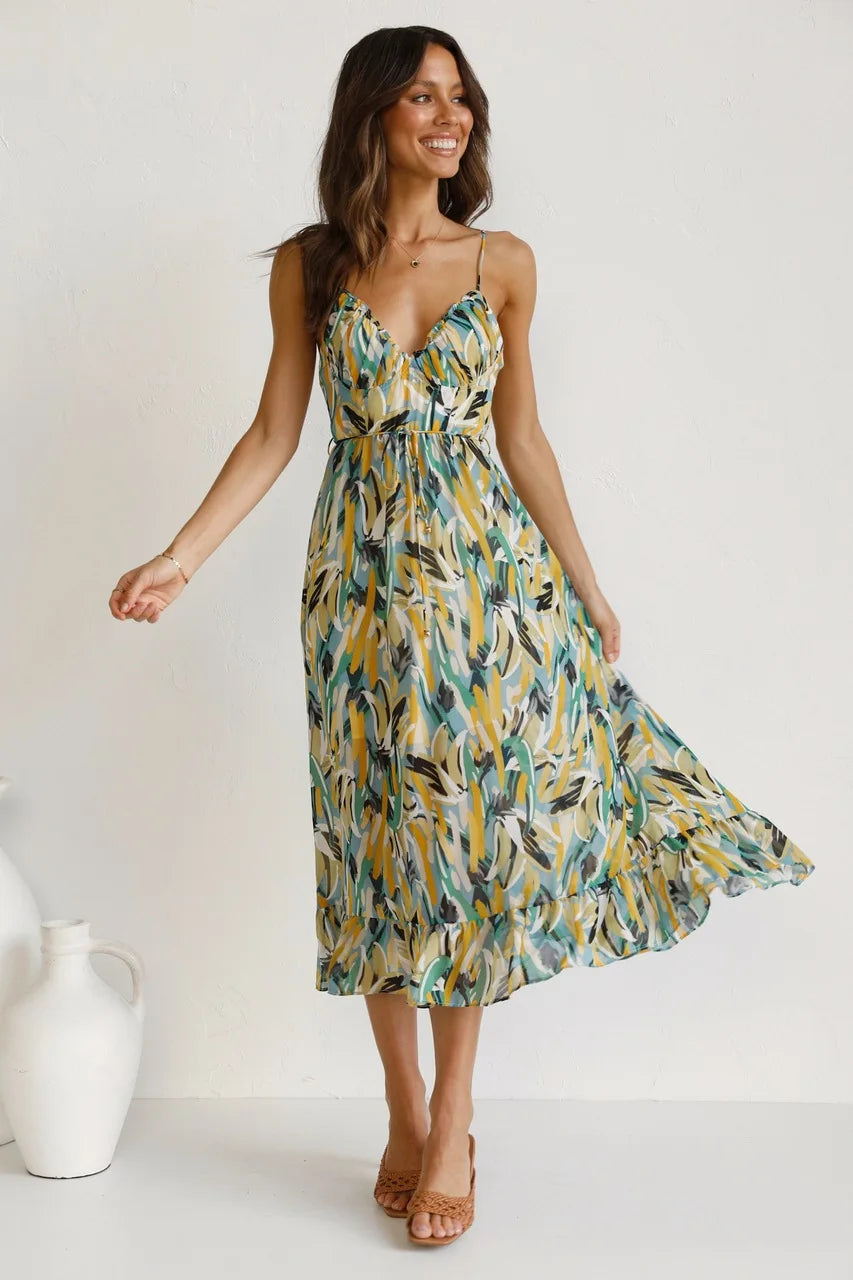 Naomi - Elegant Maxi Dress Olivia The Label Green XS