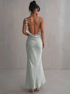 Skyla - Sleeveless Backless Maxi Dress Olivia The Label Light Green XS