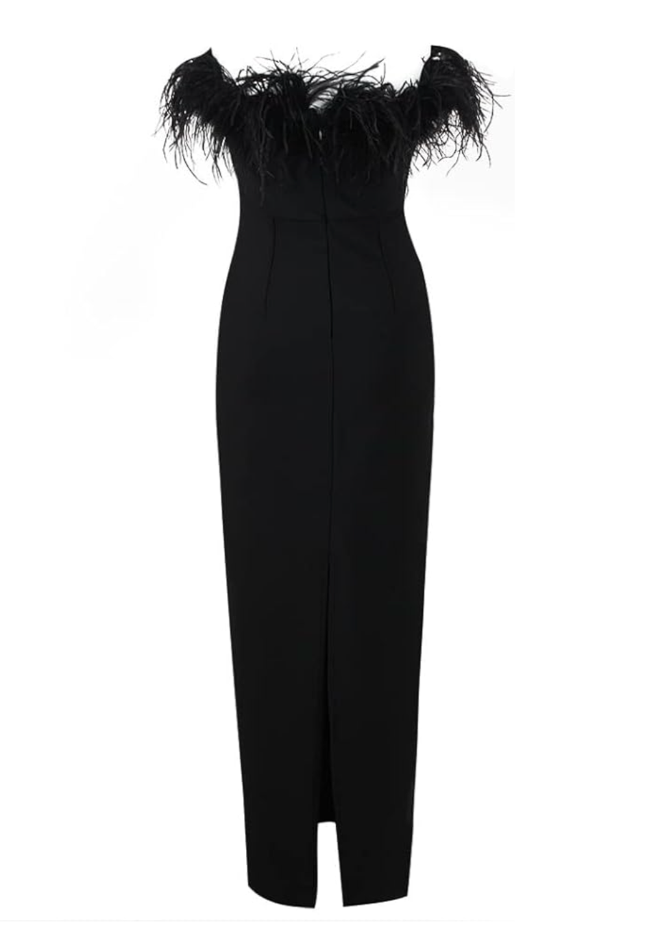 Anastasia - Luxurious Feather Maxi Dress Olivia The Label