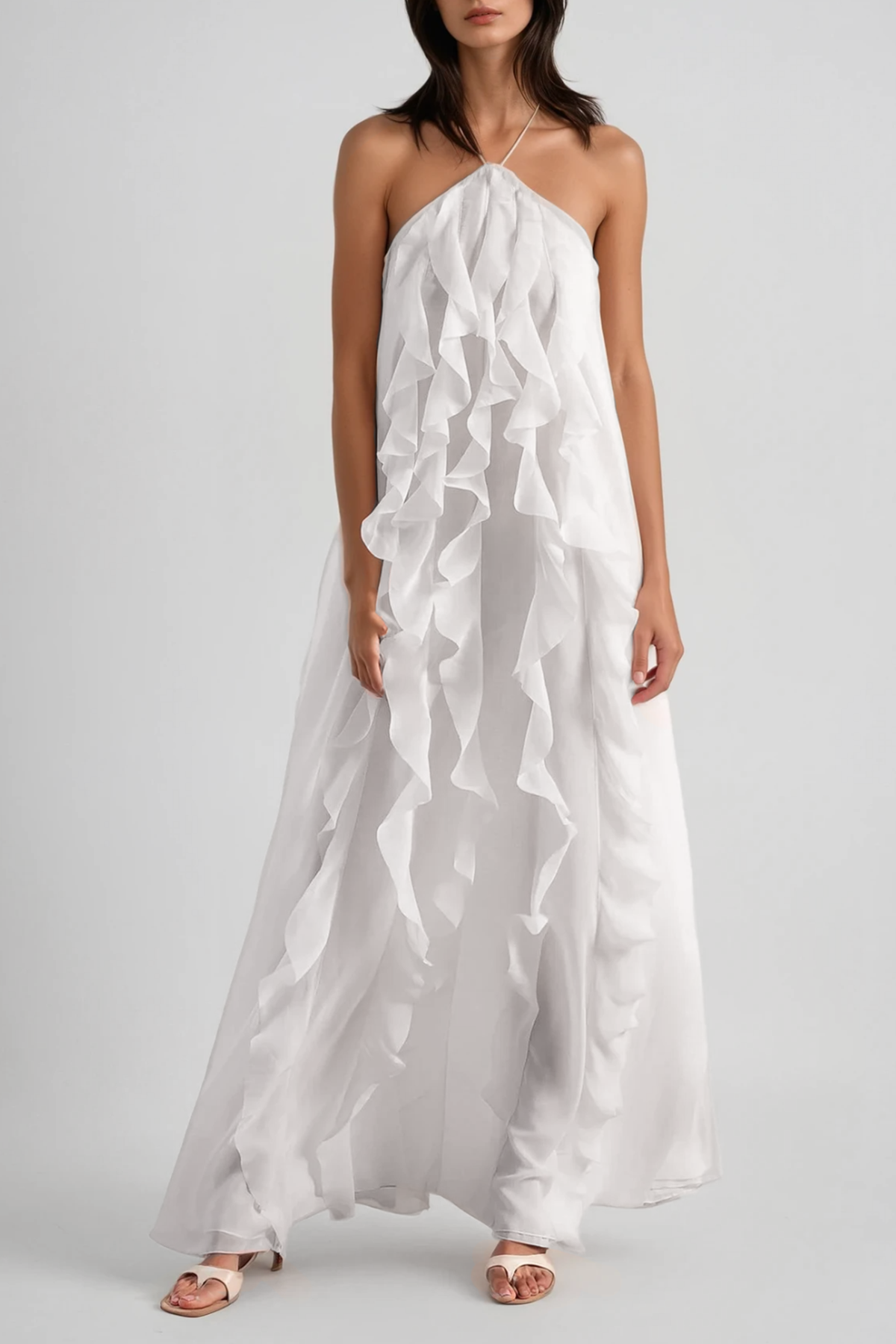 Selene Backless Maxi Dress Dresses Olivia The Label White XS