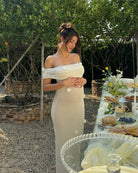 Yindi - Maternity Off-Shoulder Maxi Dress Olivia The Label