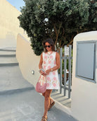 Mirabelle - Print Sleeveless Mini Dress Olivia The Label White XS