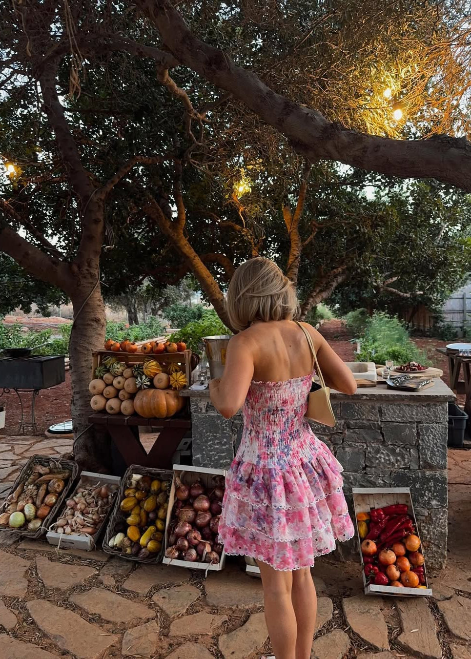 Amelie - Strapless Floral Mini Dress Olivia The Label