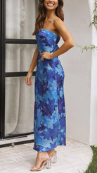 Rosalind - Chic Strapless Midi Dress Olivia The Label