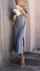 Nalani - Butterfly Sleeve Off-Shoulder Maxi Dress Olivia The Label