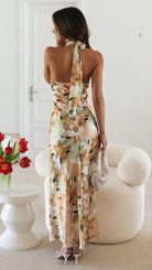 Nola Floral Halter Maxi Dress Olivia The Label