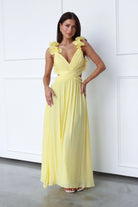 Brielle - Elegant Backless Maxi Dress Olivia The Label Yellow XS