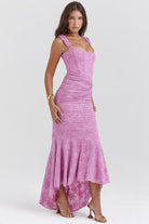 Aria - Elegant Waist Midi Dress Olivia The Label