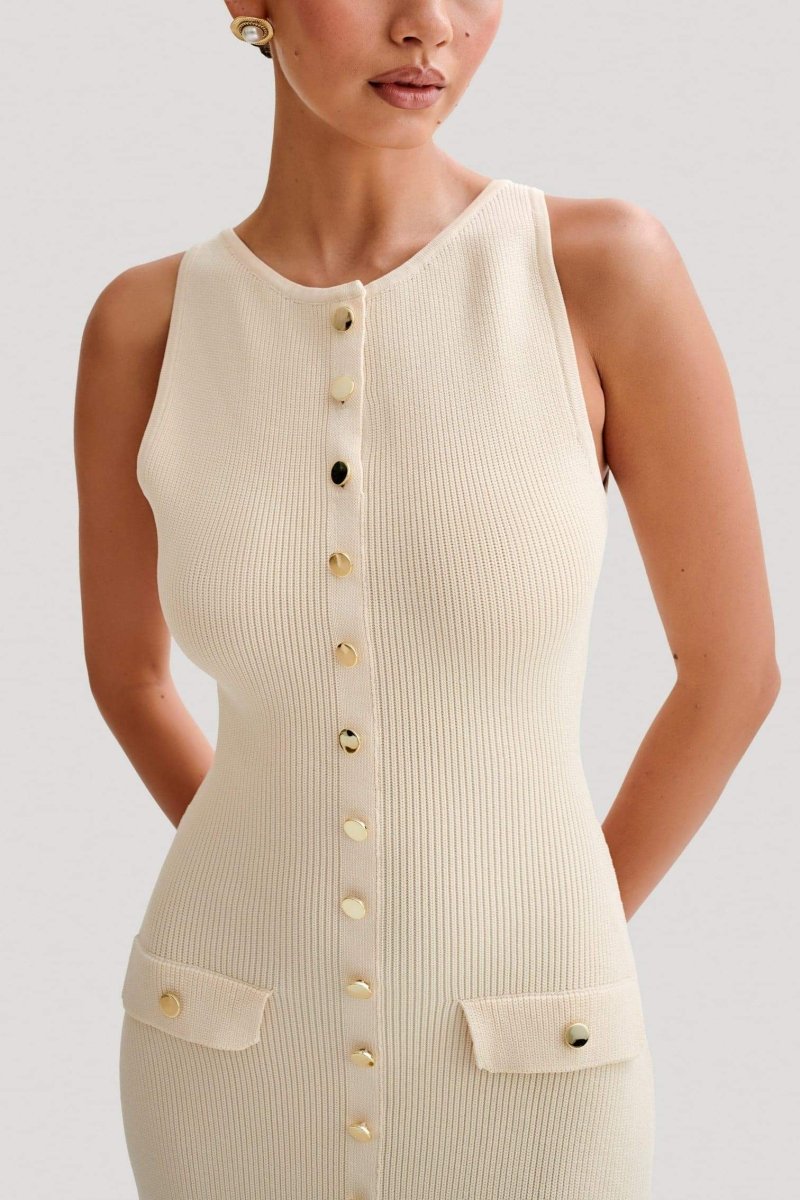 Fiona - Knit Sleeveless Maxi Dress Olivia The Label