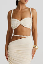 Lexa Cutout Ruched Maxi Skirt Olivia The Label