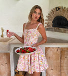 Tilly - Floral Corset Mini Dress Olivia The Label Pink XS