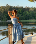 Zaria - Sleeveless Midi Sundress Olivia The Label Sky Blue XS