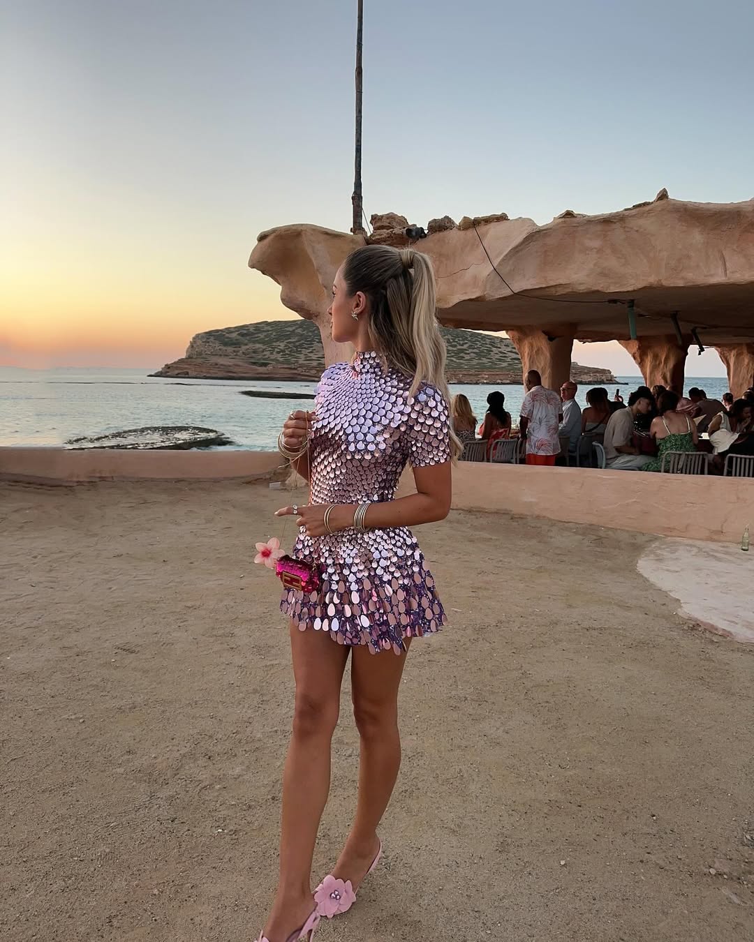 Eloise - High Neck Mini Dress Olivia The Label