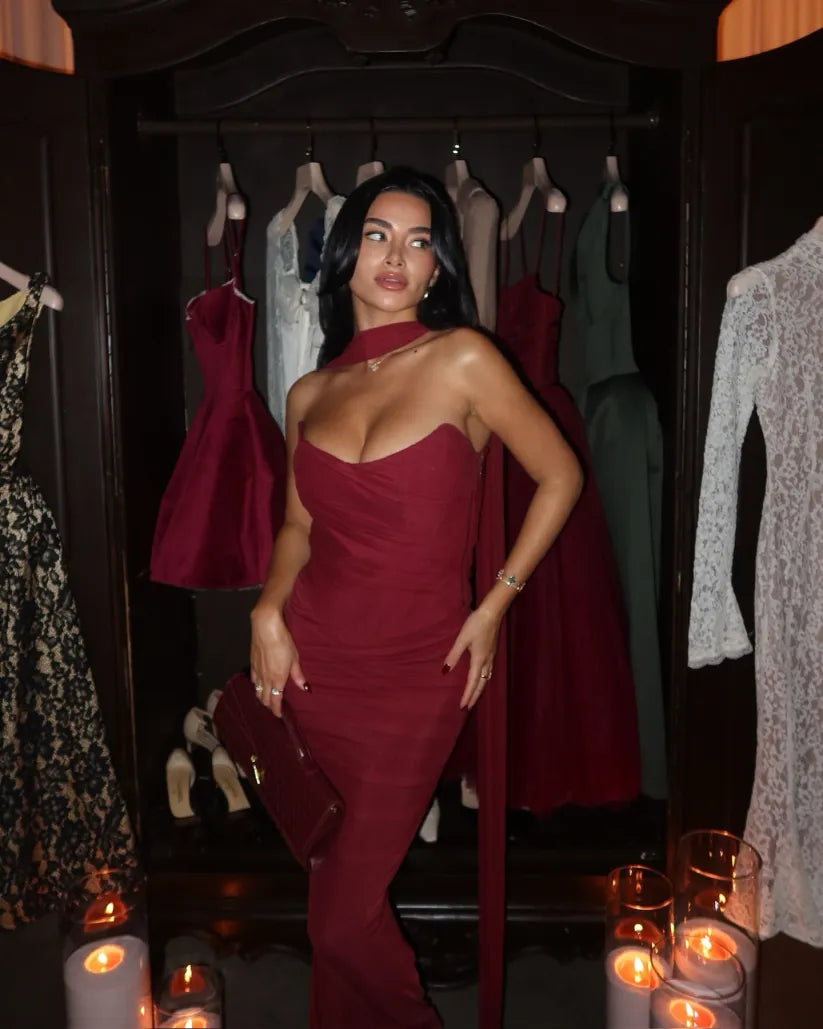 Rosie - Strapless Bodycon Maxi Dress Olivia The Label