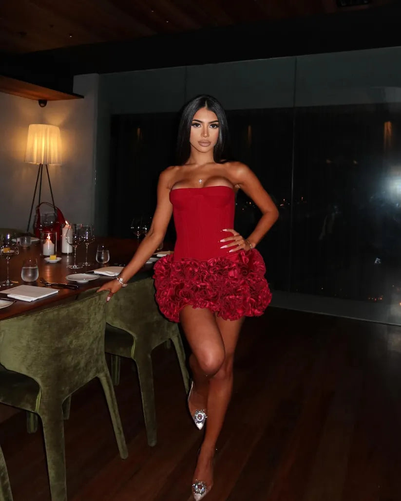 Jaya - Elegant Strapless Corset Mini Dress Olivia The Label