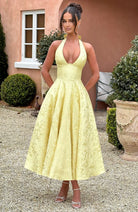 Jessica - Halter Sleeveless Midi Dress Olivia The Label