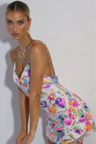 Hallie - Sequin Backless Mini Dress Olivia The Label White XS