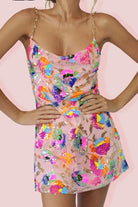 Hallie - Sequin Backless Mini Dress Olivia The Label