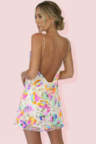 Hallie - Sequin Backless Mini Dress Olivia The Label