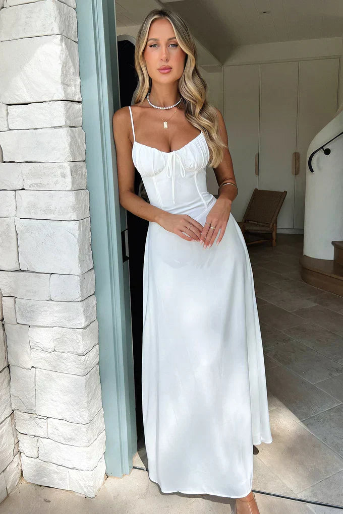 Audrey - Elegant Maxi Dress Olivia The Label White XS