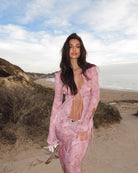 Aysha - Flowing Maxi Skirt Set Olivia The Label Pink XS