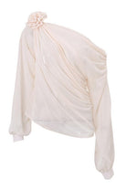 Harriet - Flower One Shoulder Top Olivia The Label