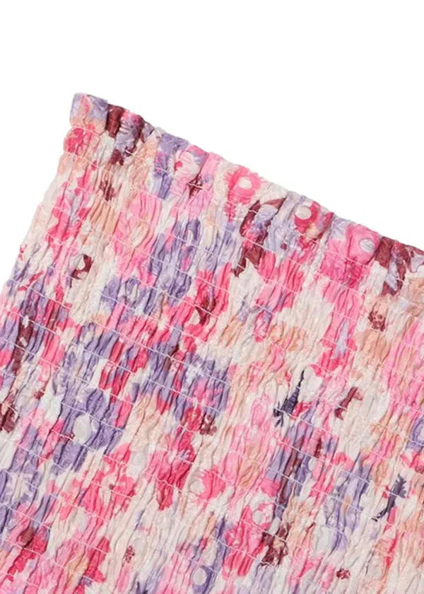 Amelie - Strapless Floral Mini Dress Olivia The Label